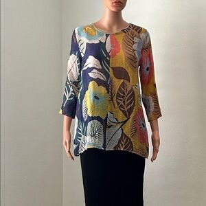 SHANA Floral Print Women's Top, S